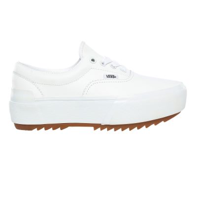 Vans Leather Era Stacked - Kadın Platform Ayakkabı (Beyaz)